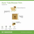 thumbnail image 7 of Symmons 3692BBZ15TRM Duro Hydromersion Tub And Shower Trim Package - Bronze, 7 of 7