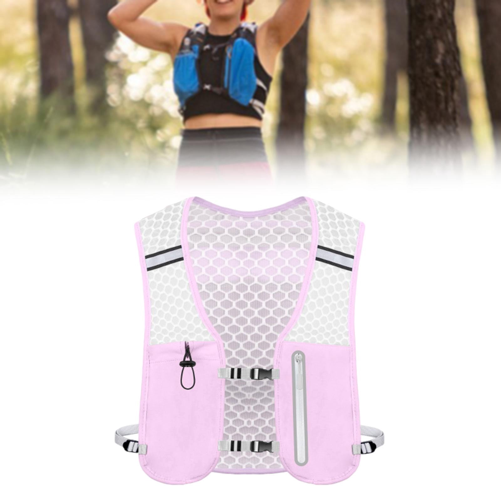 QccHieUs Running Vest Pack 2 L with Adjustable Waistband Outdoor Sports Bag for Women Men violet