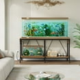thumbnail image 4 of Condemo 55-90 Gallon Fish Tank Stand with Power Outlets, 2-Tier Aquarium Stand with LED Light Strip & Open Storage Shelves, Heavy Duty Metal Table for Reptile Tank, 1150 LBS Capacity, 4 of 7