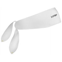 Halo Headband Sweatband Super Wide I - Tie Version - White