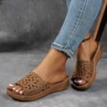 thumbnail image 5 of longantii Orthopedic Sandals for Women Arch Support Summer Flat Sandals Breathable Slip on Non Slip Beach Slippers Soft 2026 New Orthopedic Shoes Brown, 5 of 5