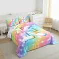 thumbnail image 3 of Homewish Kids Personalized Gifts Bedding Comforter Set,Bowknot Latter K Twin Comforter Sets,Colorful Rainbow Bedding Set For Girls Teens,Lightweight Room Decoration Reversible,2 Pieces, 3 of 8