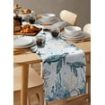 thumbnail image 3 of Summer Sea Turtle Burlap Cotton Table Runner 13x60 Inches Long, Ocean Coastal Coral Flower Blue Farmhouse Table Runners, Outdoor Dining Tablecloths Decor for Baby Shower/Party/Wedding, 3 of 6