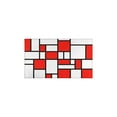 thumbnail image 2 of 2 Piece Red White Geometric` Rug Kitchen Rug Set, Decor Kitchen Rugs, Absorbent Non-Slip Washable Floor Mats, Home Indoor Runner Rugs 17"x47"+17"x30", 2 of 7
