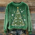 thumbnail image 2 of Women Christmas Outfit Women's Soft Pullover Sweater Winter Warm Crewneck Casual Long Sleeve Holiday Season Comfortable Loungewear Outfit Everyday Wear Green 5XL, 2 of 3