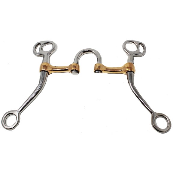 Horse Western 6" Copper Mouth Medium 1-1/2" Port Correction Bit 35534E