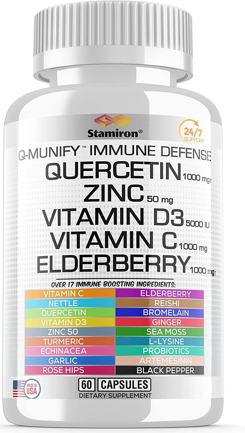 Stamiron Quercetin 1000mg Zinc 50mg Vitamin C 1000mg Supplement Immune