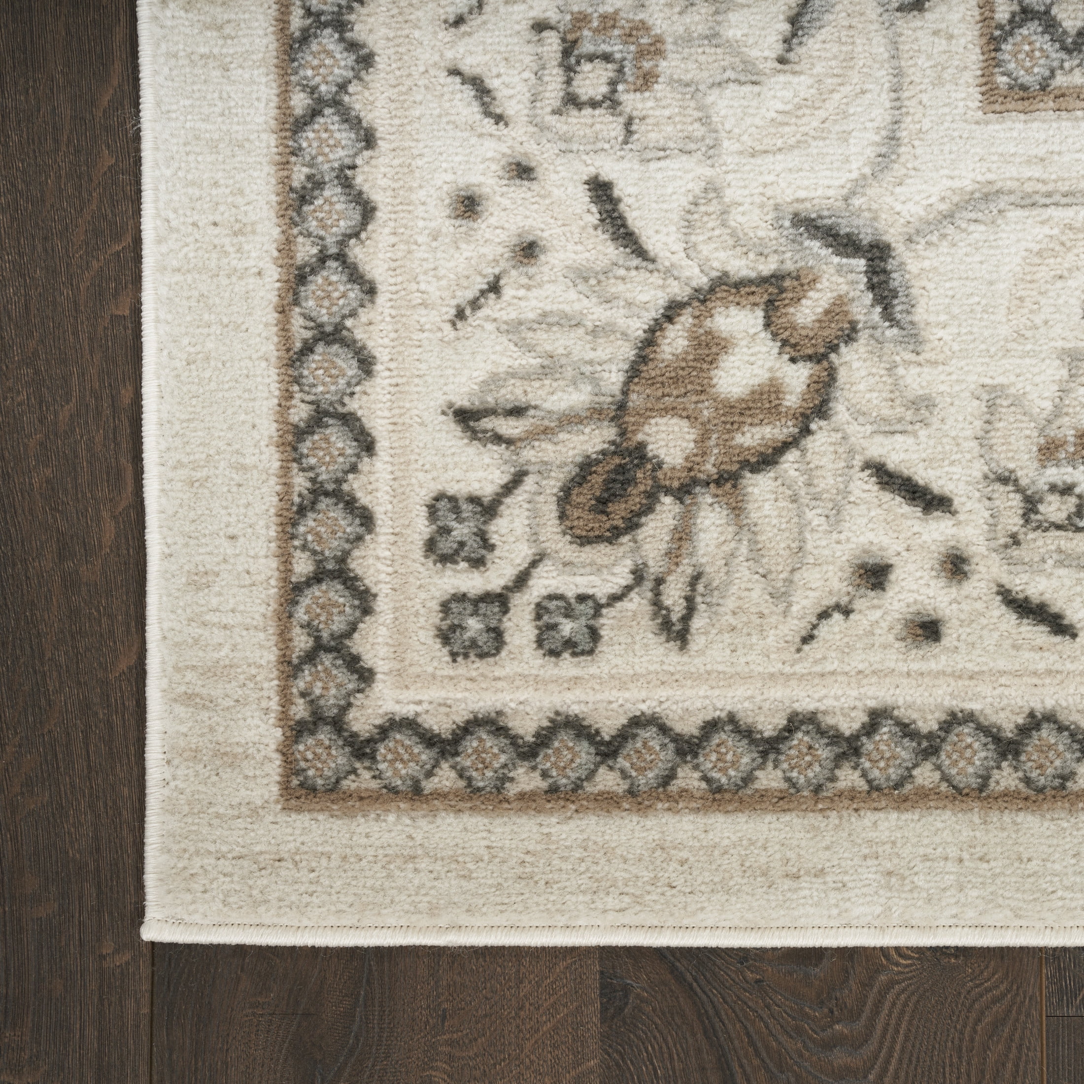 Nourison Serenity Home 10' x 14' Ivory Mocha Vintage Indoor Rug