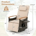thumbnail image 3 of Costway Outdoor 360° Swivel Rattan Recliner Chair Patio Wicker Chaise Lounge Chair Beige, 3 of 9