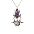 thumbnail image 2 of Fashion Black/red/purple Triple Moon Pendant Necklace Jewelry, 2 of 3