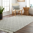 thumbnail image 4 of Hauteloom Ezria Wool Living Room, Bedroom Area Rug - Traditional, Transitional - Ivory, Black - 5' Round, 4 of 8