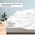 thumbnail image 3 of Pure 800 Thread Count PIMA Cotton- Sateen Weave 4-Piece Queen (60"X80") Snow Solid , Single Ply Yarns, Sateen Weave, Fits Mattress 18"inch Deep Pocket, 3 of 3