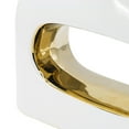 thumbnail image 6 of A&B Home Open Center Rectangular Ceramic Vase - White, Gold Finish Contemporary Style Dimensions: 11.6" L x 3" W x 13.2" H, 6 of 6