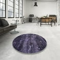 thumbnail image 4 of Ahgly Company Machine Washable Indoor Rectangle Abstract French Lilac Purple Area Rugs, 7' x 10', 4 of 7