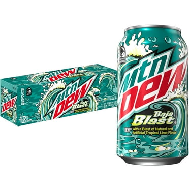 Mountain Dew Baja Blast Cans, 12 Oz Cans, 12 Count