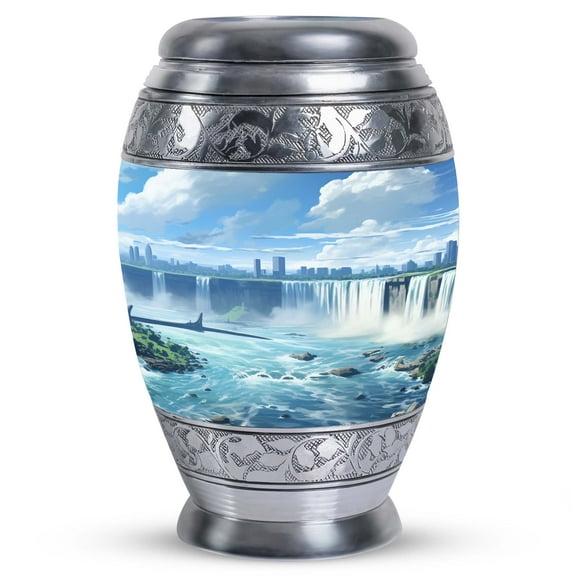 Painting Niagara Falls Cremation Urn - Mini Urns For Human Ashes - Tiny Urns For Human Ashes Keepsake - Urns For Human Ashes Adult Male - Funeral Urn (Size -3inch,1Pcs)