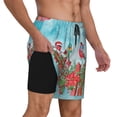 thumbnail image 2 of Kdxio Birds Print Men'S Swim Trunks With Compression Liner 7 Inch Inseam Quick Dry Swim Shorts, 2 of 7