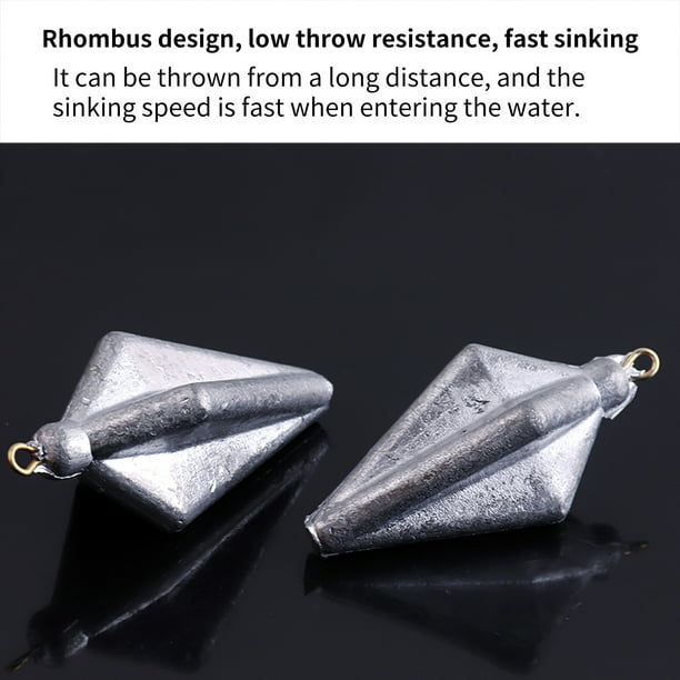 Konesky Four-Side Fishing Sinker Lead Rhombus Fishing Weight