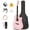 41-Inch Adult Pink, variant on HarmonyStrings Acoustic Guitar Bundle for Beginners Adults,41 Inch Full Size Cutaway Acoustic Guitar with Pickups,Strings,Carry Bag,Strap 30-Inch Kid Pink