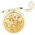 thumbnail image 1 of Espejo compacto, espejo de maquillaje pequeño y redondo, espejo con estampado retro, espejo de maquillaje plegable para amantes de la belleza, espejo de mano, porcelana azul y blanca, 1 of 8