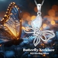thumbnail image 4 of SISGEM Butterfly Necklace for Women, 925 Sterling Silver Diamond Butterfly Pendant Necklace, Jewelry Gifts for Mother Wife Lover Birthday Christmas Anniversary, with 18+2inch Chain, 4 of 6