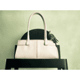 thumbnail image 5 of Time and Tru Women's Faux Leather Gwyn Shoulder Handbag, Bleached Beige, 5 of 6