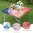thumbnail image 4 of Blue Red Purple Marble Pattern Square Fitted Tablecloth with Elastic Edge,Square Table Cover,Washable Elastic Table Cover for Home Kitchen Party Decor 36"x36", 4 of 6