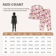 thumbnail image 4 of Pajama Sets for Women 2 Pcs, Cute Berry Strawberry Love Button Down Long Sleeve Sleepwear Lounge PJ Sets, 4 of 6