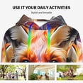 thumbnail image 4 of Daiia Color Splash Fox Portrait Pattern Women's Fashion Hoodies & Sweatshirts with Kangaroo Pocket Hooded Sweatshirt with Eye-catching Drawstrings-X-Large, 4 of 7