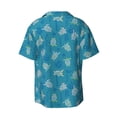 thumbnail image 2 of Wukai Sea Turtle Men's Casual Short-Sleeve Button Down Shirt - Lightweight Summer Dress Shirt for Daily Wear-Small, 2 of 7