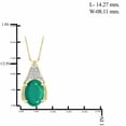 thumbnail image 3 of 5 3/4 Carat T.G.W. Emerald And White Diamond Accent 14K Gold over Silver 3-Piece Jewelry set, 3 of 7
