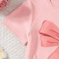 thumbnail image 4 of NAISIBABY Girls Short Sleeve T-Shirt and Flare Pants Outfit Set, Kids Casual Fashion Clothes 2-Piece Pink 4T, 4 of 6