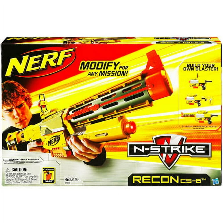 NERF N-Strike Long Strike CS-6 rifle gun W Scope. No Shoulder