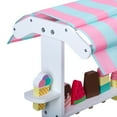 thumbnail image 4 of Happydeer Ice Cream Stall Toy with Push Handle, No Burr Surface Kitchen Play Set Popsicle Cart Toy with Wheels and Rich Accessories for Training Motor Skills and Enhancing Creativity, 4 of 10