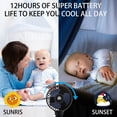 thumbnail image 5 of Stroller Fan,Mini Handheld 2000mAh Battery Powered Clip-on Personal Portable Desk Fan USB Fan Adjustable 3 Speeds with Flexible Tripod for Stroller,Baby Crb,Bed,Car Seat, 5 of 6