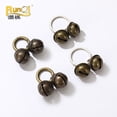 thumbnail image 5 of Brass bell for cats and dogs, pet bell pendant, bag keychain, brass bell (30mm flat iron ring buckle, 2 pieces, antique bronze iron wire bell), 5 of 5