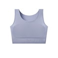 thumbnail image 4 of Seamless Compression Yoga Bra for Daily Casual Wear with Flat Shaping and Maximum Coverage Racerback Wireless Bust Support for Fitness and Workouts, 4XL, Blue, 4 of 4