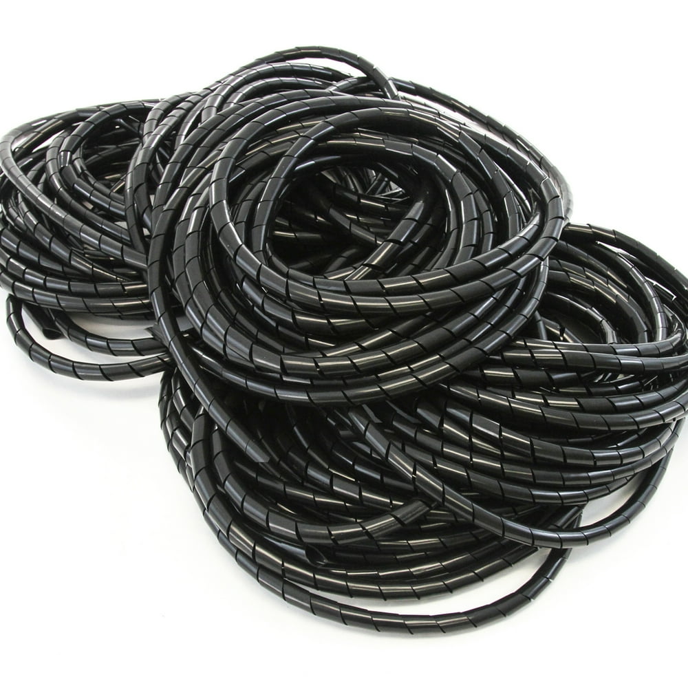 165FT PE 5/8 Inches (16 mm) Black Polyethylene Spiral Wire Wrap Tube PC