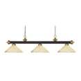 thumbnail image 1 of Z-Lite Riviera 3 Light Billiard Light in Bronze and Golden Mottle, 1 of 1