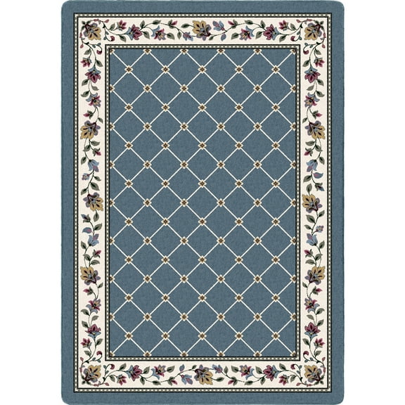 Milliken Signature Area Rug SYMPHONY LAPIS Symphony 07000 Petals Bulbs, 3' x 5'