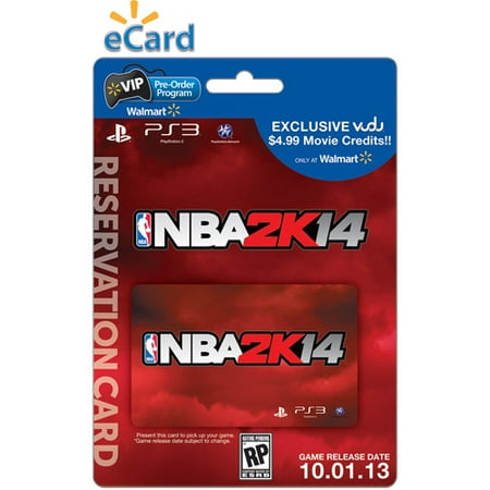 Wal-Mart Exclusive Bonus* $4.99 VUDU Movie Credits for Take 2 NBA 2K 14 PS3 (Email Delivery)