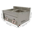 thumbnail image 3 of Commercial Gas Deep Fryer, 2 x 6L Countertop Propane Fryer, 50-380℃ Adjustable Temp, Heavy Duty Stainless Steel, for Restaurant Food Truck Catering - Propane Tank Ready, 3 of 8