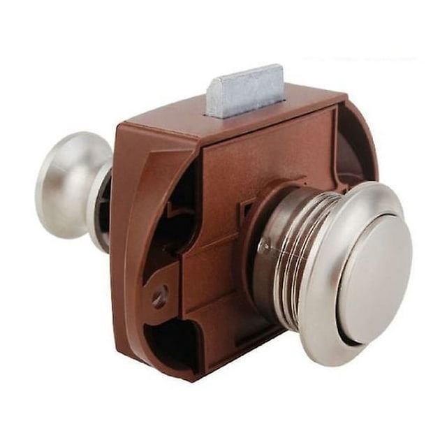 Botón pulsador para caravana o autocaravana, juego de cerradura con pestillo de níquel perlado mate para una integración sencilla en el hogar, pomo para puerta de armario que garantiza un diseño