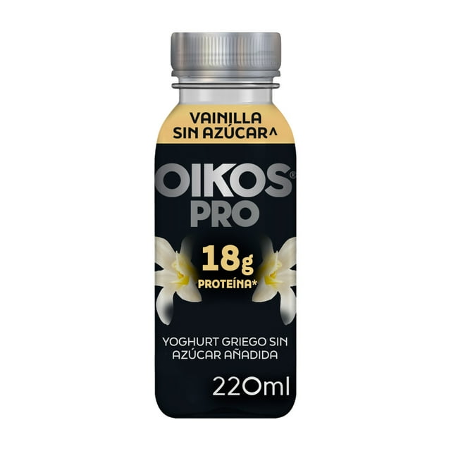 Yogurt bebible Oikos Pro vainilla sin azúcar añadida 18 g de proteína 220g