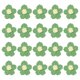 thumbnail image 1 of Uxcell 50-Pack Parches de Flores para Coser, Flores de Ganchillo Hechas a Mano de 1.6 Pulgadas para Ropa DIY [Verde Pasta de Frijol y Amarillo], 1 of 1