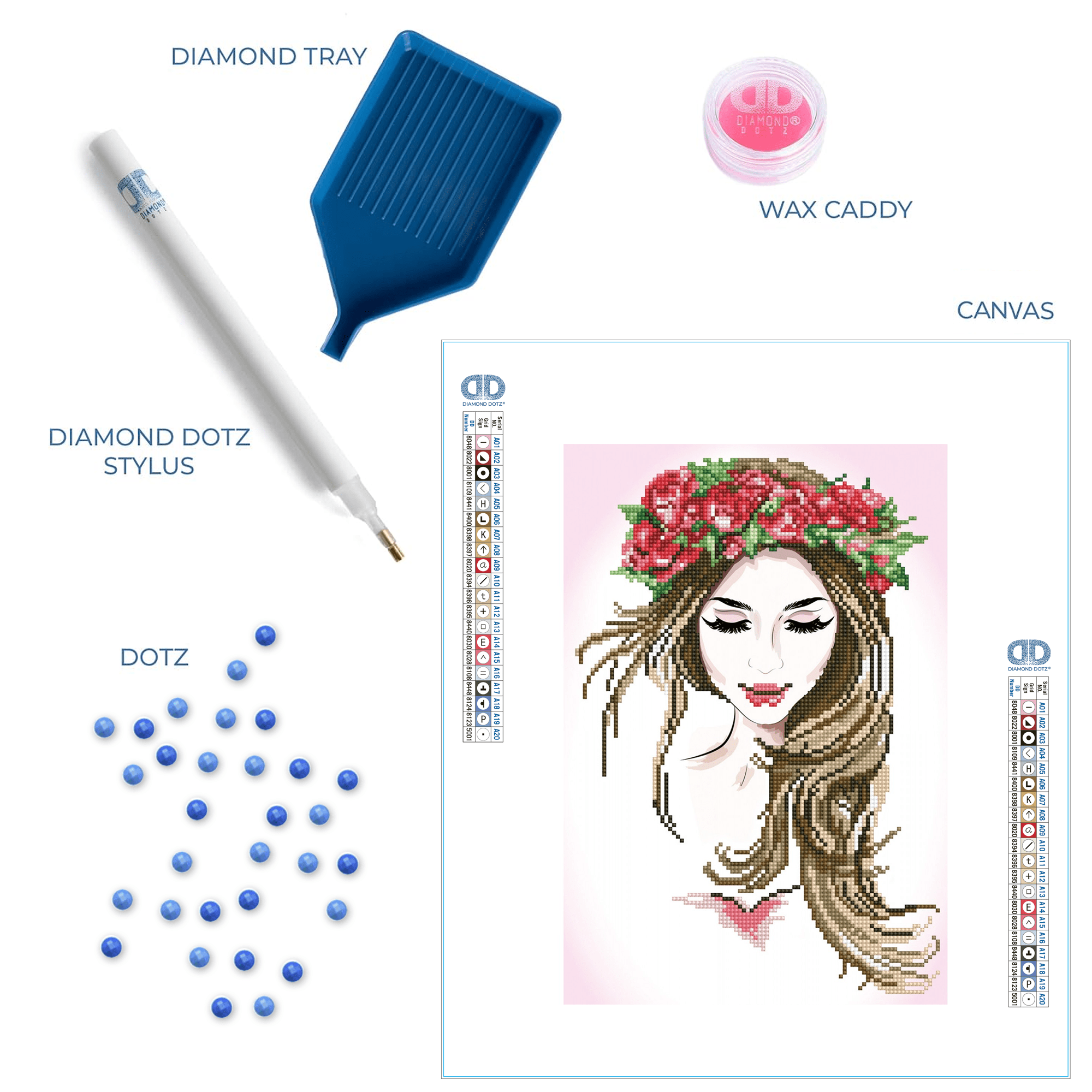 Diamond Dotz Garland Beauty Diamond Painting Kits for Adults - Diamond Art Kits a Relaxing Creative Craft Kit with Dotz Gems 16"x11"