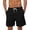 A1#-Black, variant on Men Personalized Beach Shorts - Drawstring Elastic Waist Bottoms, Breathable Summer Pants(Khaki-S)