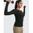 thumbnail image 5 of CRZ YOGA Seamless Long Sleeve Shirts for Women Workout Athletic Running Yoga Tops, 5 of 7