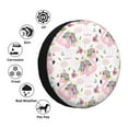 thumbnail image 4 of Rateoe Flamingo And Flowers Pattern Tire Cover Wheel Protectors Weatherproof Wheel Covers Universal Fit for Trailer Rv SUV Truck Camper Travel Trailers Accessories-16 inch, 4 of 6