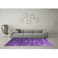 thumbnail image 3 of Ahgly Company Indoor Round Oriental Purple Industrial Area Rugs, 3' Round, 3 of 4